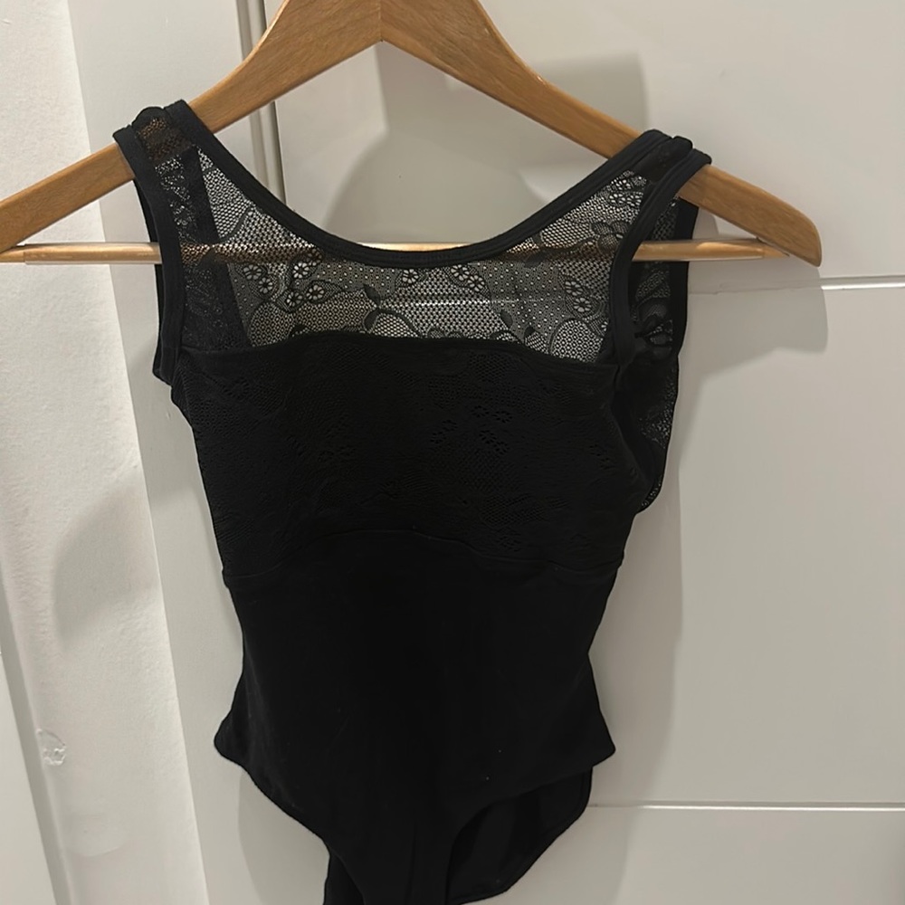 Black lace leotard